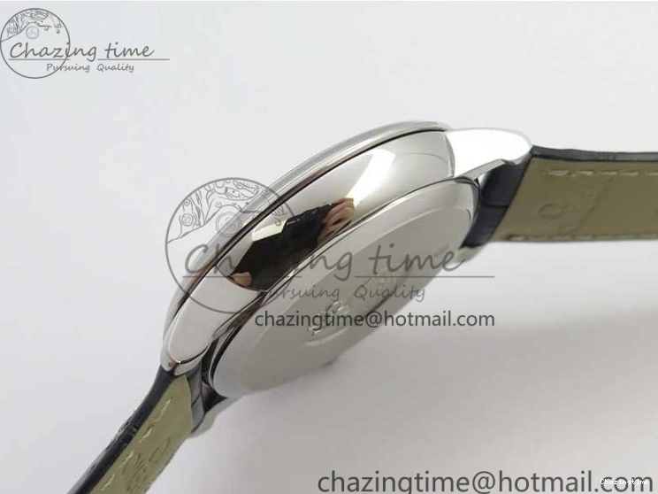 1218 Timeless De Ville Prestige Real PR SS ZF 1:1 Best Edition Gray Dial Blue Markers on Blue Leather Strap MIYOTA 7936